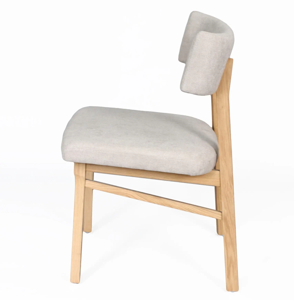 Claudie :: Chloe upholstered chair, wooden legs, color to choose, width 48 cm