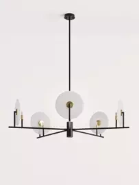 Aromas :: Hanging lamp Erto 5 black W: 120 cm