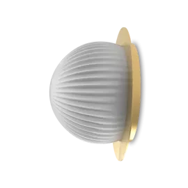 Robin :: Roi Disc wall/ceiling lamp, gold and white, diameter 15 cm