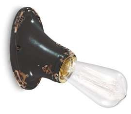 Ferroluce :: Vintage black wall lamp, height 14 cm