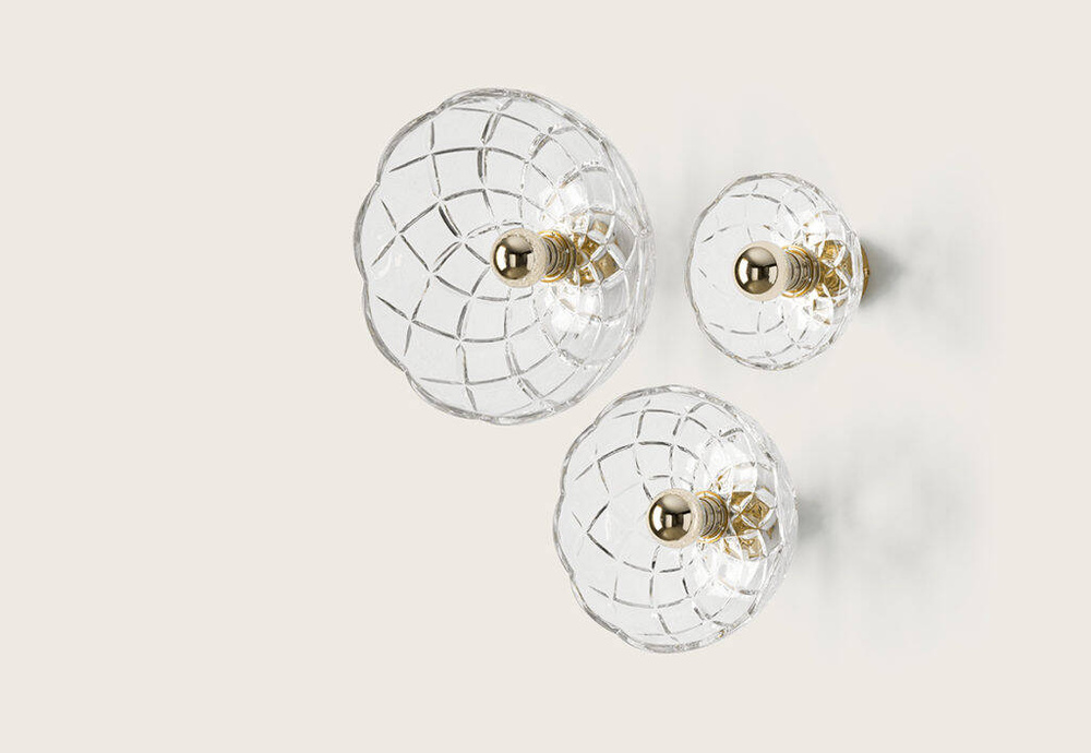 Aromas :: Lampa ścienna / kinkiet Lotto śr. 15 cm transparentny