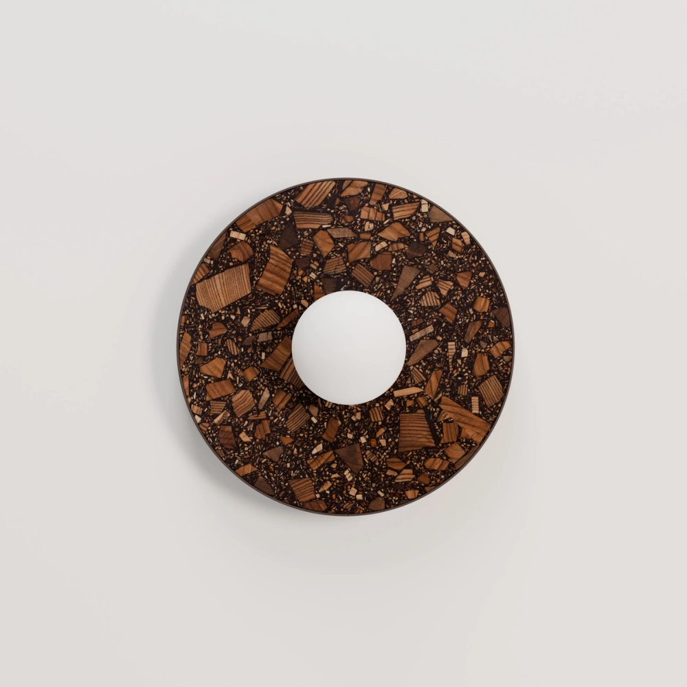 Kaspa :: Legra Wandleuchte / Wandleuchte, Breite 30 cm, dunkelbraun, IP44