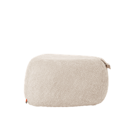 Mobitec :: Thalia upholstered pouf, gray, height 42 cm, with wooden handle
