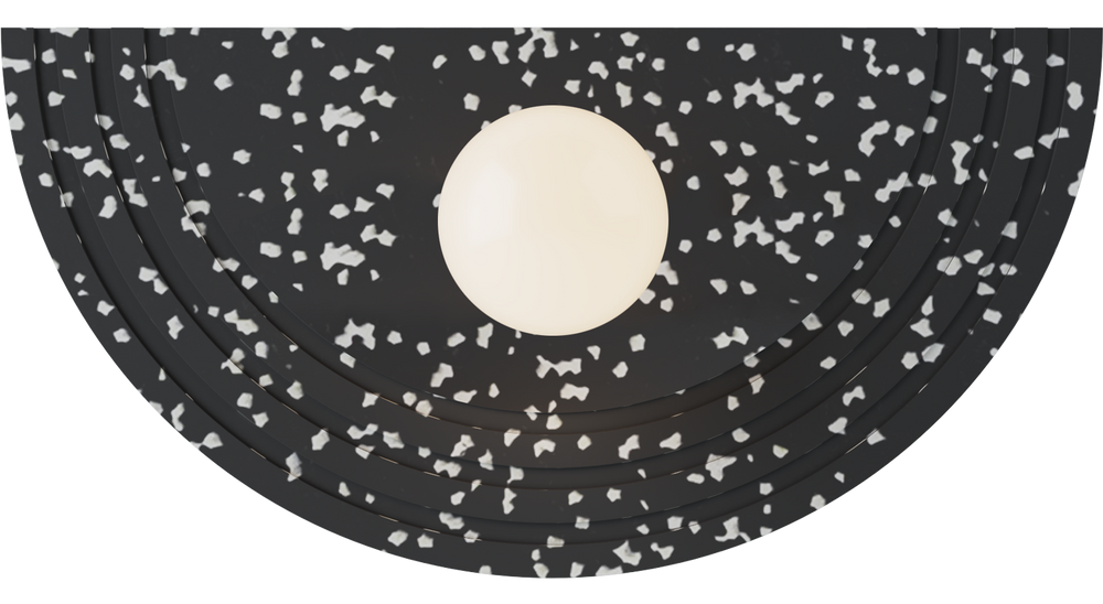 Robin :: Regina Terrazzo black wall lamp, width 48 cm