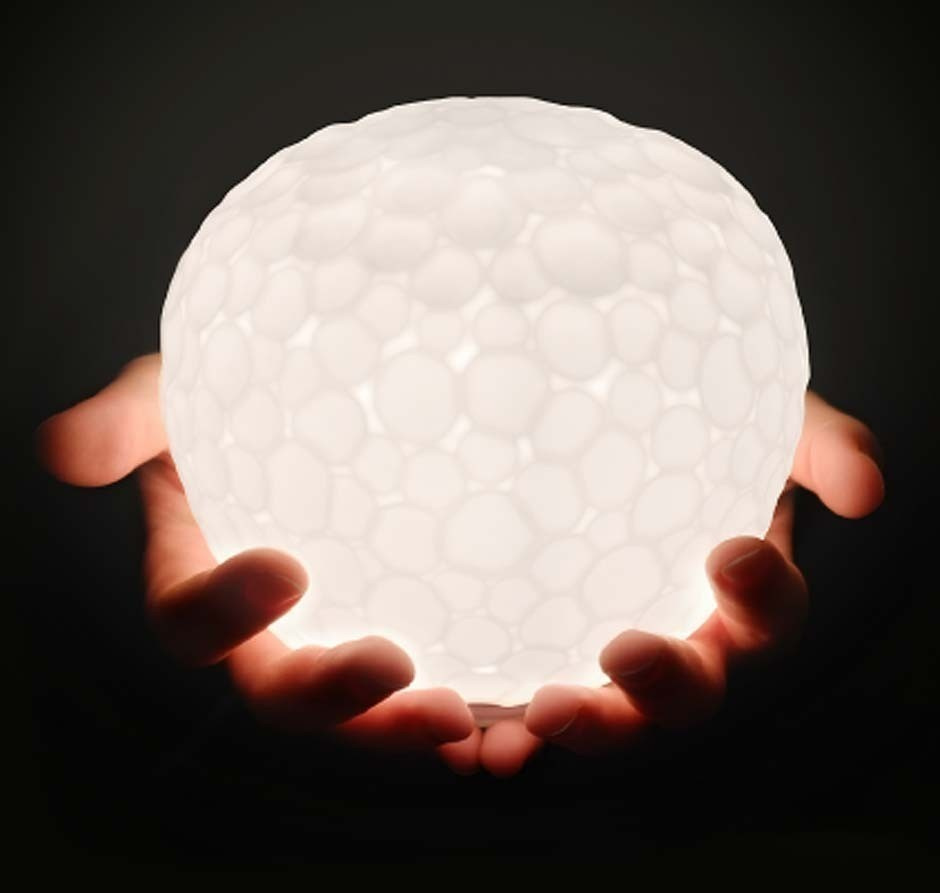 Artemide :: Tischlampe aus Aluminium Meteorite Tavolo Durchmesser 35 cm weiß