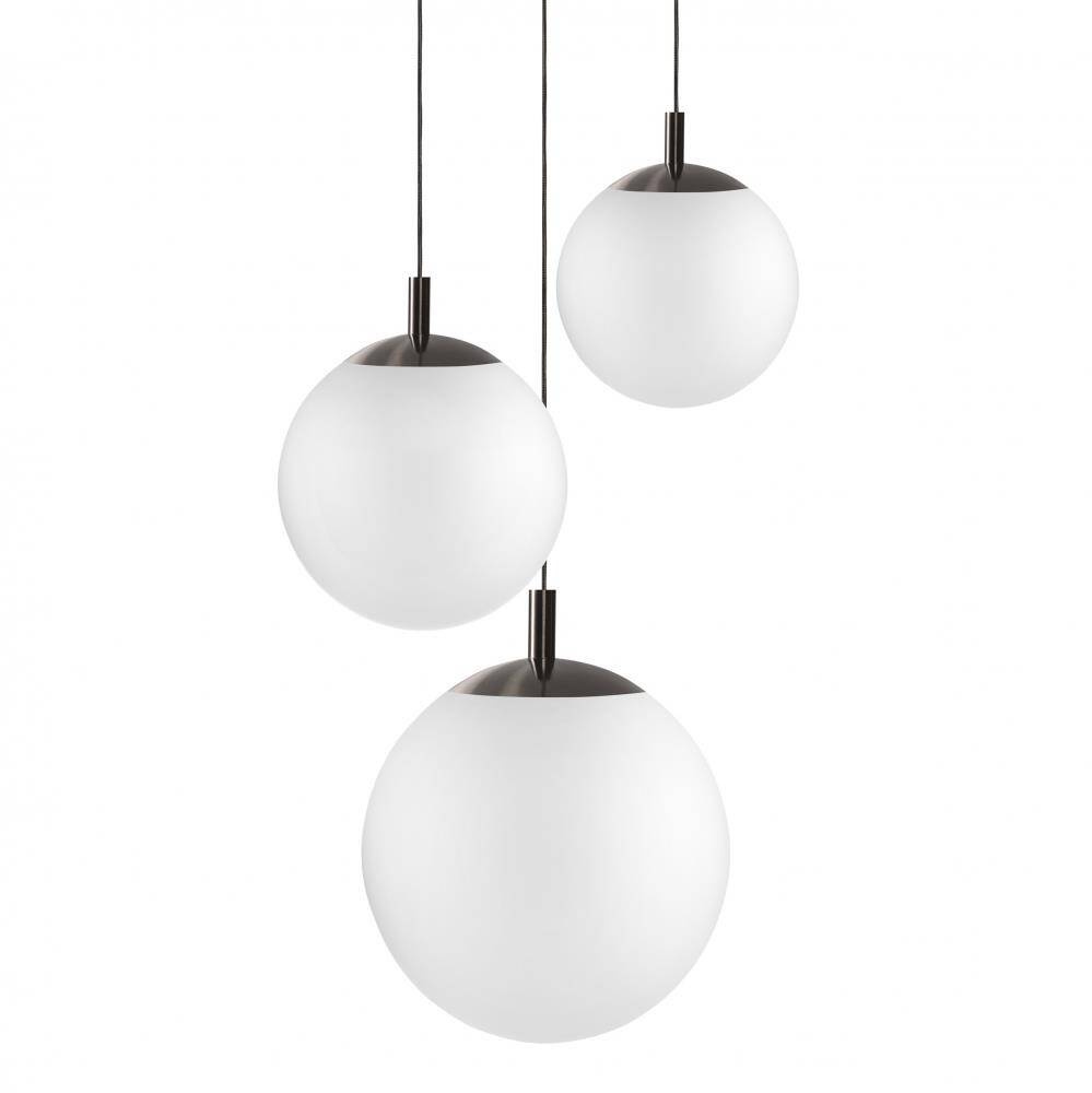 Kaspa :: Alur 2 three-light titanium pendant lamp