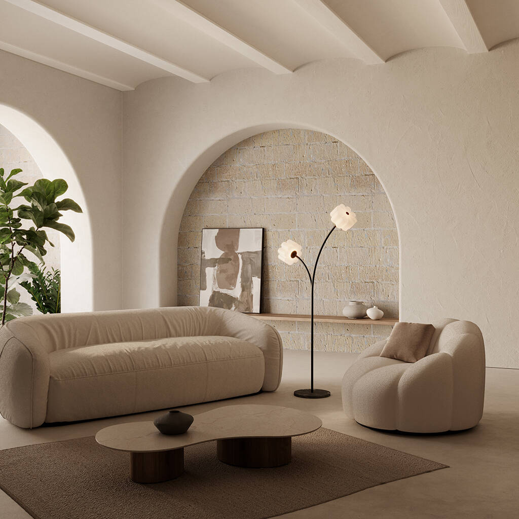 Aromas :: Flow floor lamp, height 155 cm, black and white