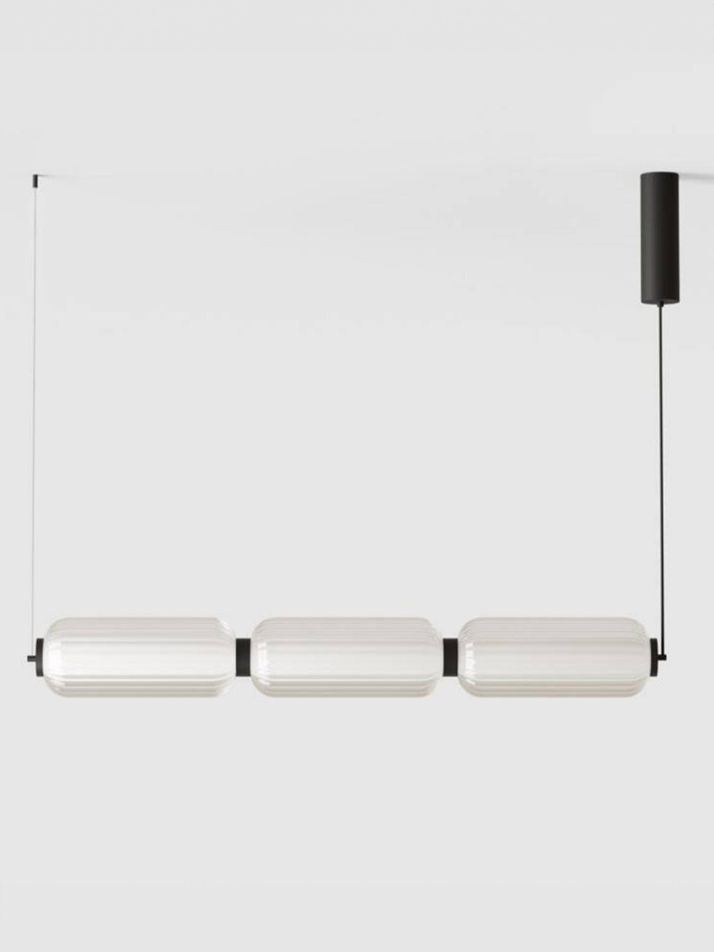 Aromas :: Elma 3 hanging lamp, width 96 cm, black, horizontal or vertical