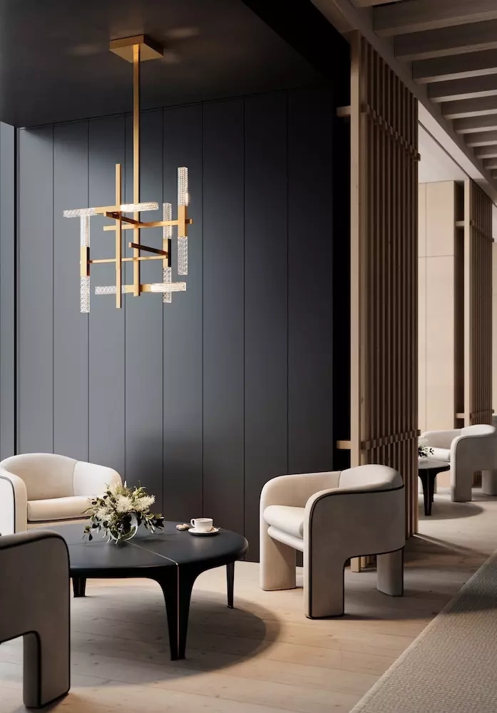 Contardi :: Mikado So hanging lamp, width 70 cm, gold