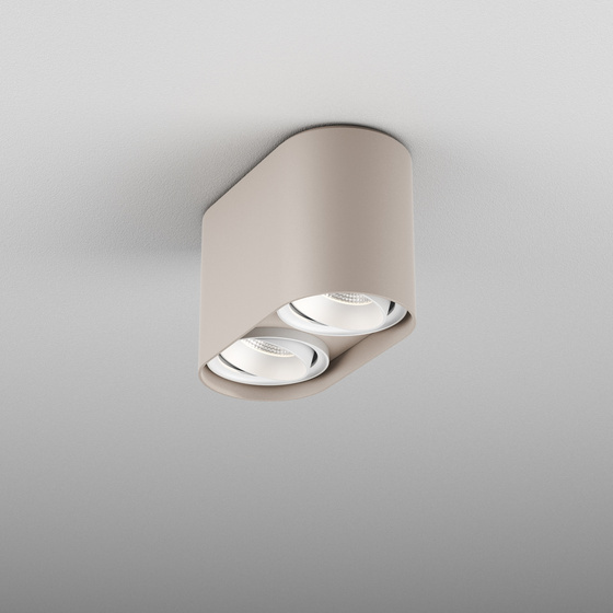 Aqform :: Lampa sufitowa / plafon Vyro x2 round move LED szer. 17,3 cm taupe