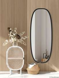 GieraDesign :: oval mirror Dolio black narrow hallway 40x150 cm