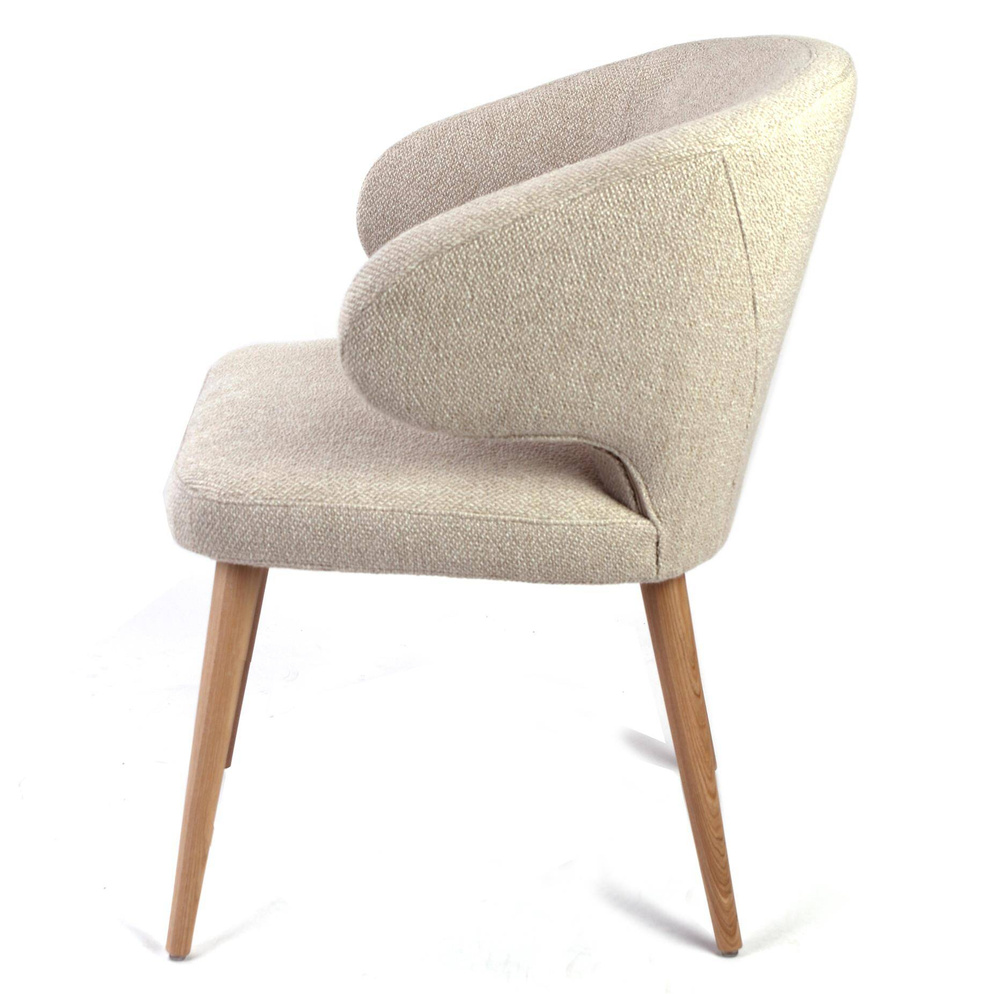 Claudie :: Aurora upholstered chair, wooden legs, color to choose, width 61 cm
