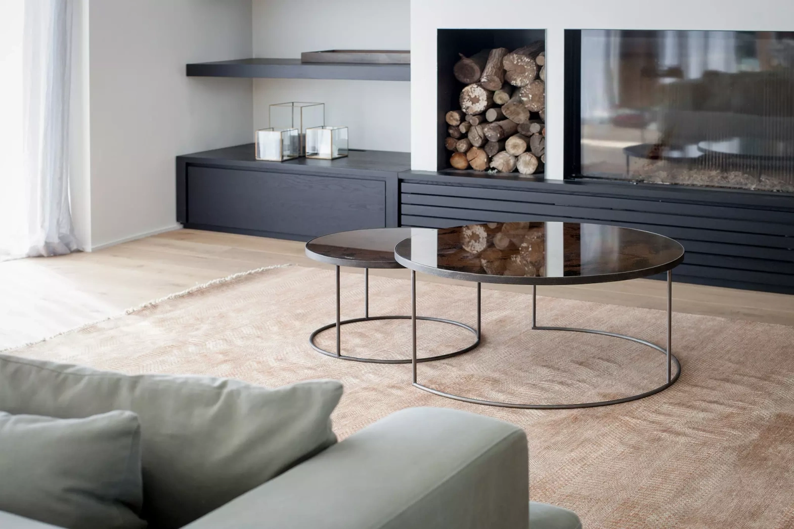 Ethnicraft :: Set of two Bronze Nesting coffee tables