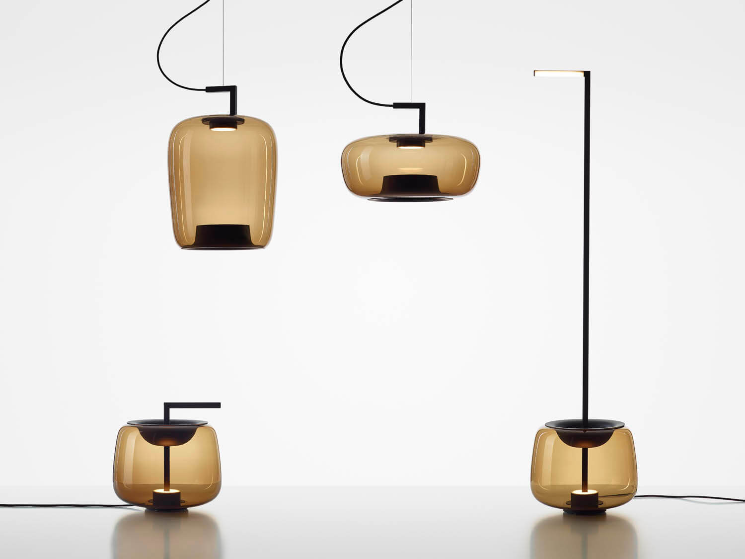 Brokis :: Double Floor Floor Lamp, height 140.7 cm, brown