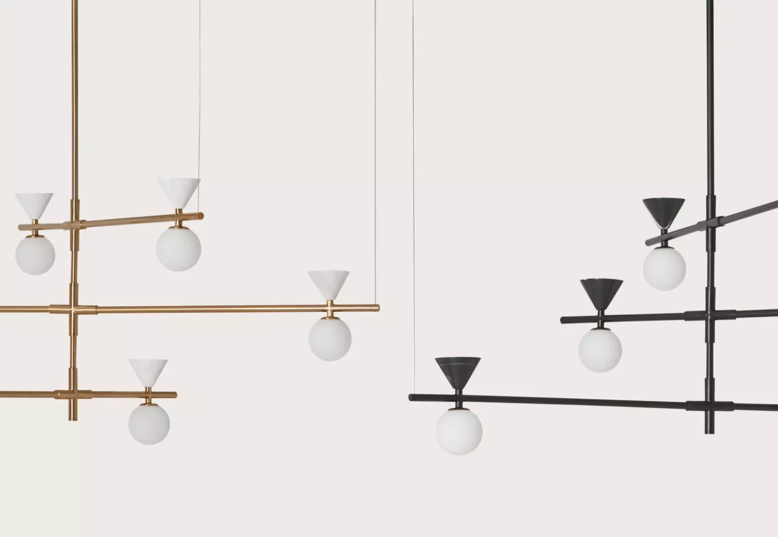 Aromas :: Hängelampe aus Metall Oneta Breite 91,5 cm schwarz