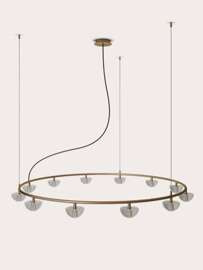 Aromas :: Hado 12 Pendant Lamp/Chandelier, Diameter 110 cm, Gold