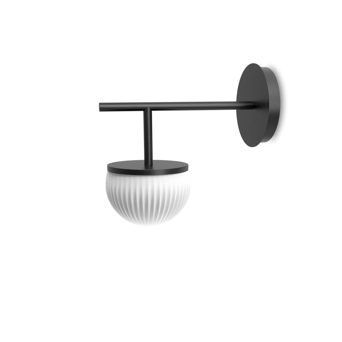 Robin :: Roi Single Arm Wall Lamp, Black and White, Depth 22 cm