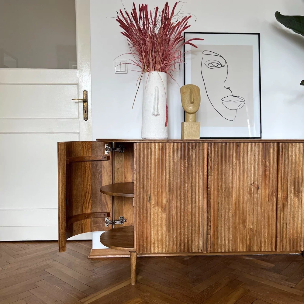 Table4U :: Wanda Kommode, Mangoholz, Karamell, Breite 160 cm