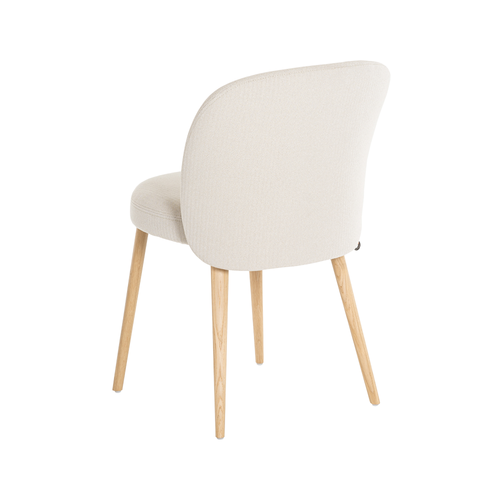 Mobitec :: Neo C01 gray upholstered chair on wooden legs, width 51 cm