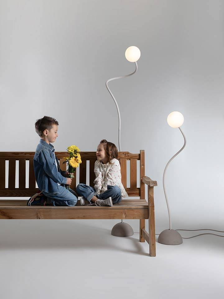 Karman :: Moony floor lamp, height 145 cm, light gray