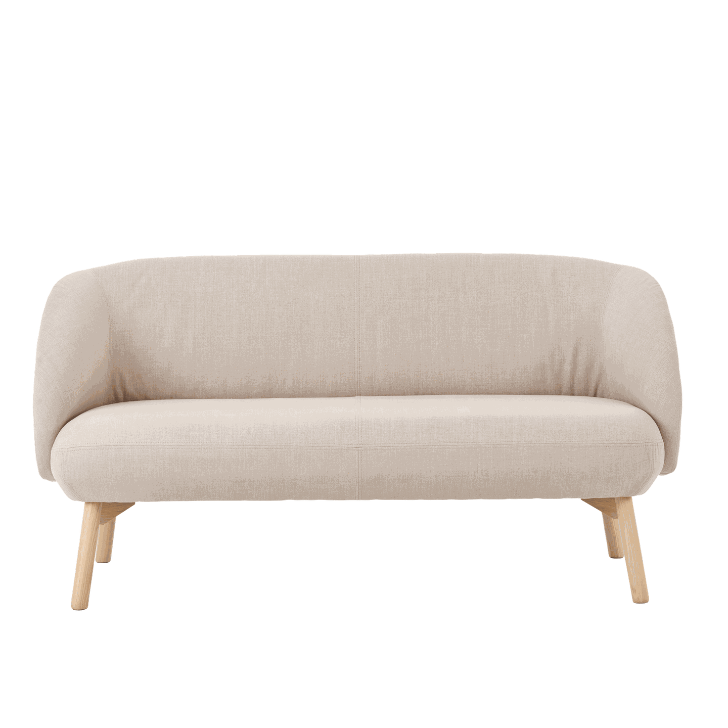 Mobitec :: Thalia 2-seater upholstered sofa, width 149 cm, beige, with wooden legs
