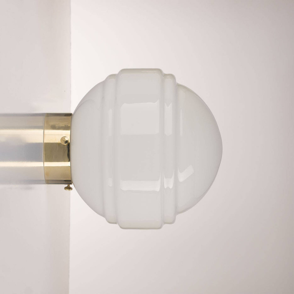 Embassy Interiors :: Saturn wall/ceiling lamp, diameter 25 cm, white brass