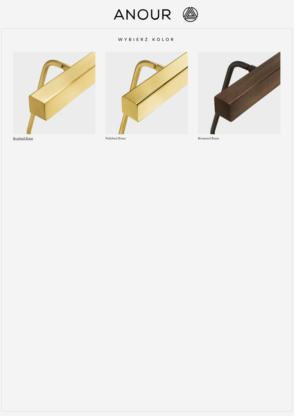 Anour :: T-Modell Schreibtischlampe, Höhe 30 cm, Messing gebürstet