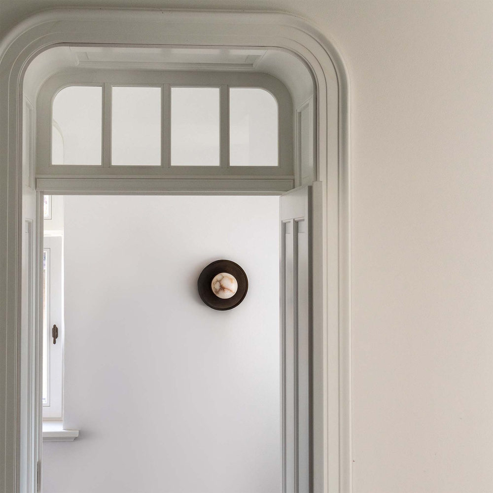 Embassy Interiors :: Mémoire Glas-Messing-Wand-/Deckenleuchte, Durchmesser 30 cm