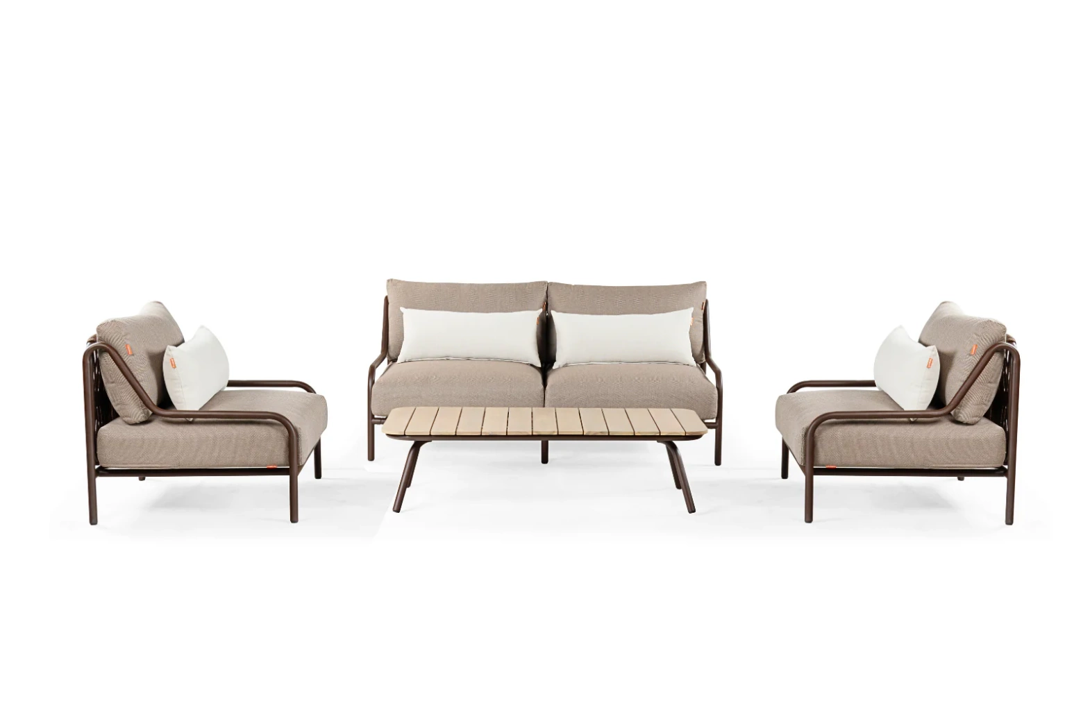 Kunesti :: Sofa ogrodowa Coffee or tea 2-os. szarobrązowa szer. 157 cm