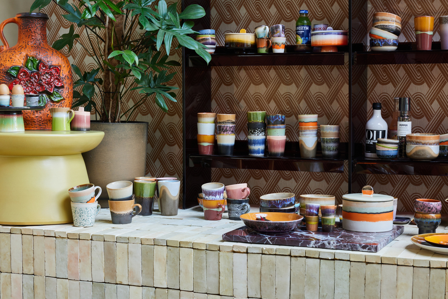 HKLiving :: 70s Ceramics Cappuccino Mug Multicolor