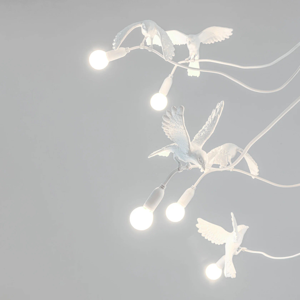 Seletti :: Lampa wisząca / żyrandol Sparrow szer. 138 cm biała