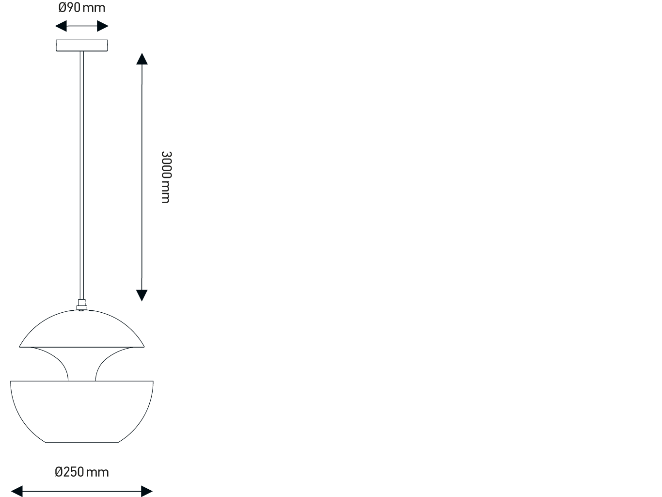 DCW:: Here Comes The Sun white pendant lamp, diameter 25 cm