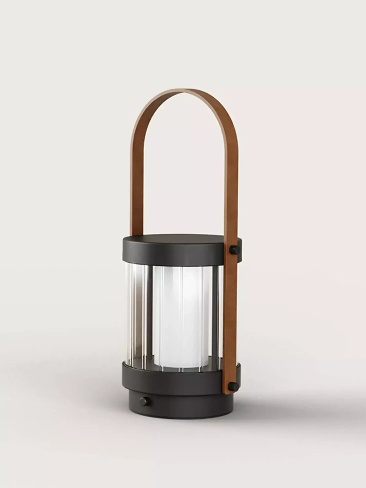 Aromas :: Tragbare Tischlampe Bally, schwarz und braun, Höhe 37 cm