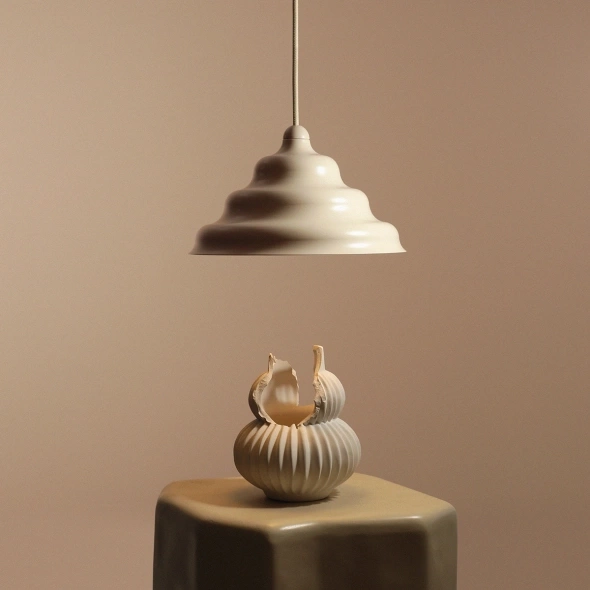 Artera :: Fala hanging lamp, light cream, size M, diameter 23 cm