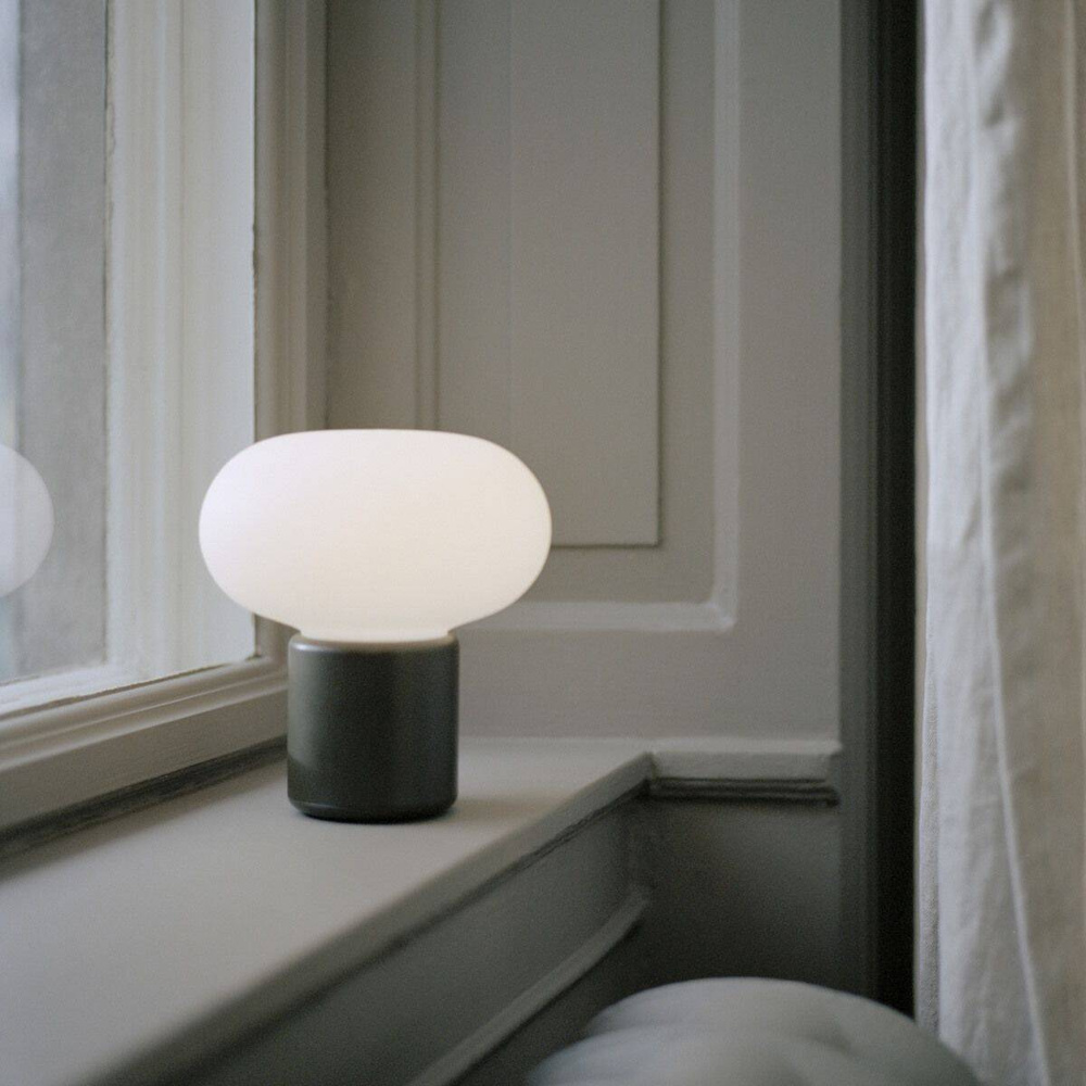 New Works :: Karl-Johan table lamp, portable, green, height 18 cm