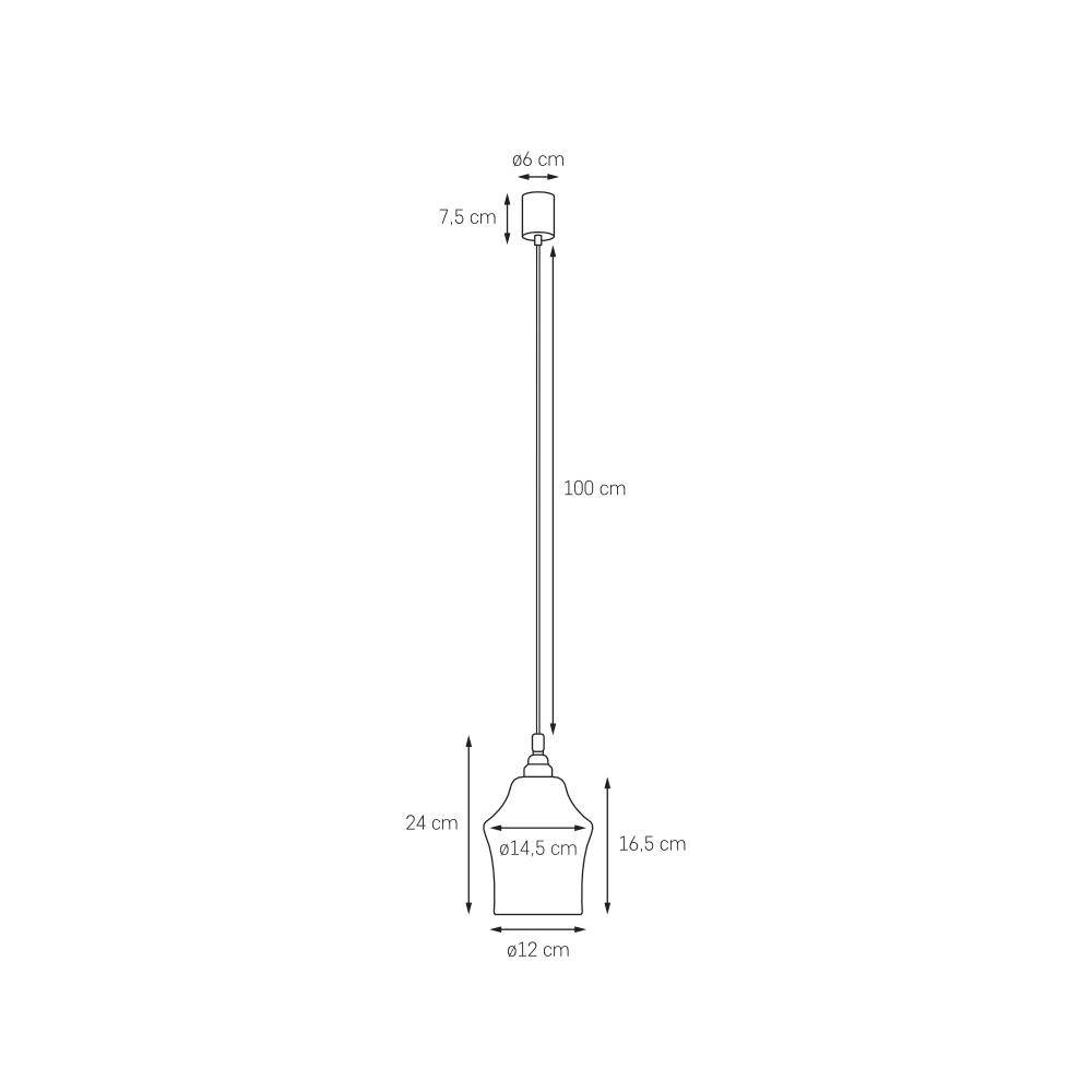 Kaspa :: Hängelampe aus Glas Longis II Durchmesser 12 cm weiß