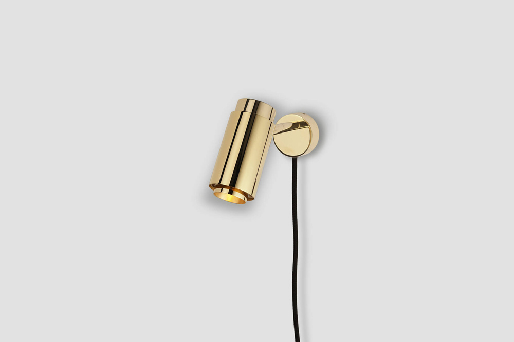 Anour :: Donya Pivot Wandleuchte / Wandleuchte Durchmesser 6 cm Messing poliert