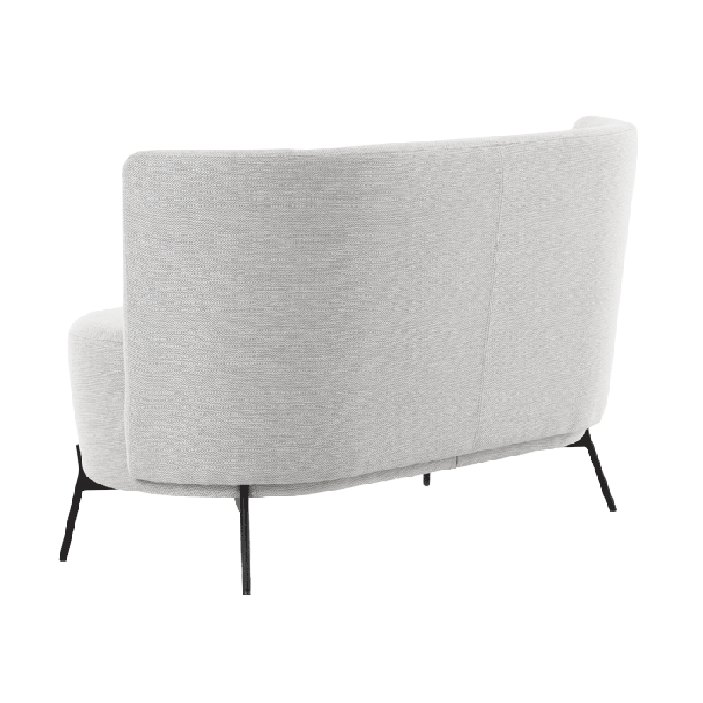 Mobitec :: Bolero R11 2-seater upholstered sofa, width 130 cm, gray, on metal legs