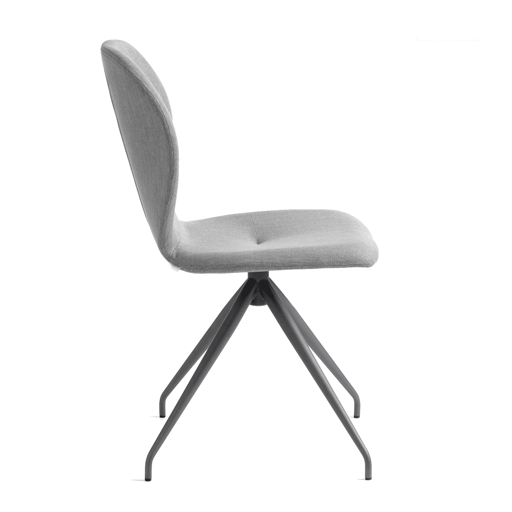 Mobitec :: Mood 91 swivel chair, upholstered, gray, width 47 cm