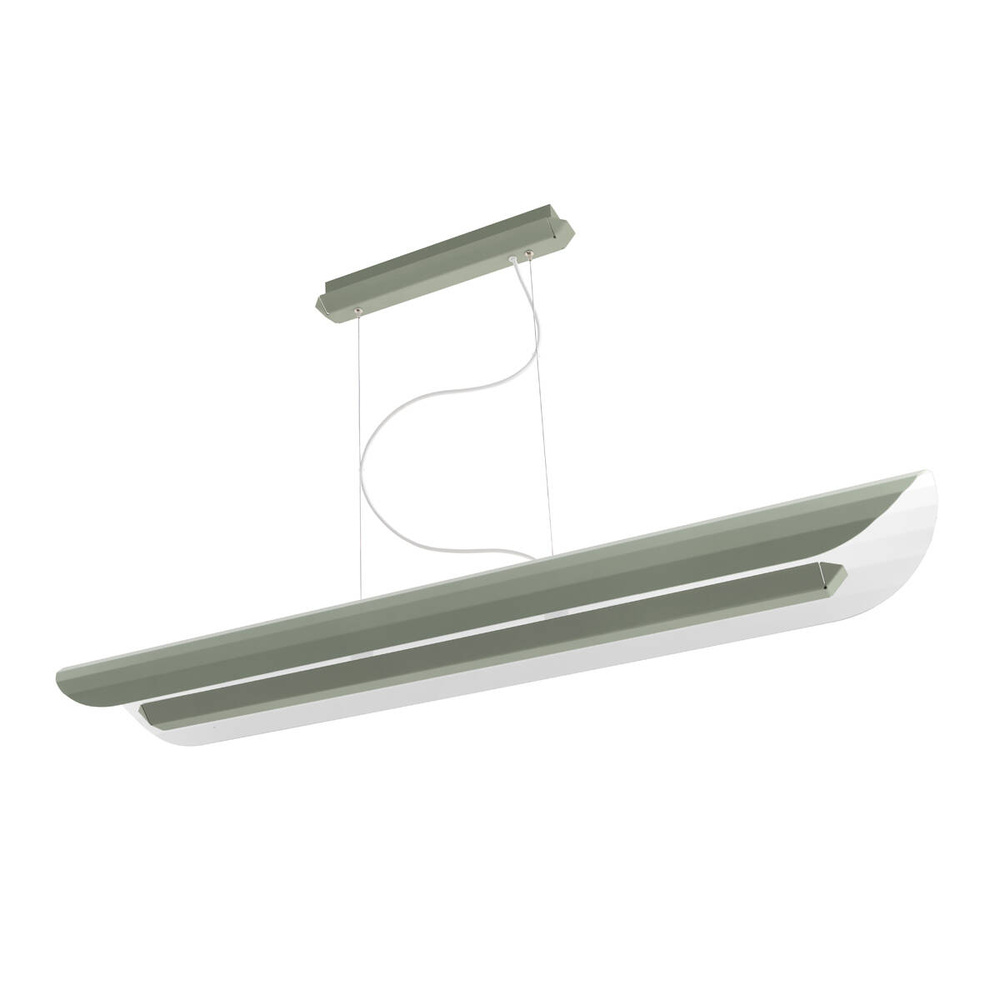 Kaspa :: Apolin linear pendant lamp, width 120 cm, sage