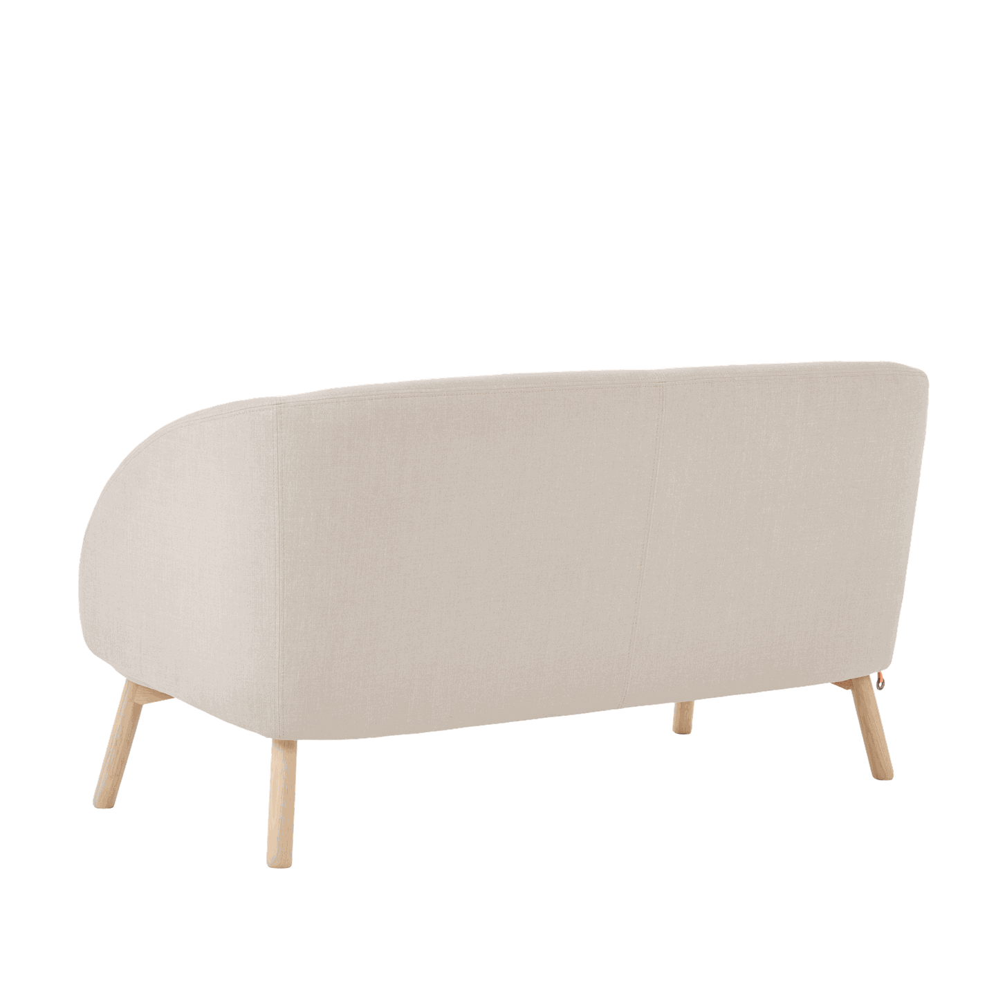 Mobitec :: Thalia 2-seater upholstered sofa, width 149 cm, beige, with wooden legs