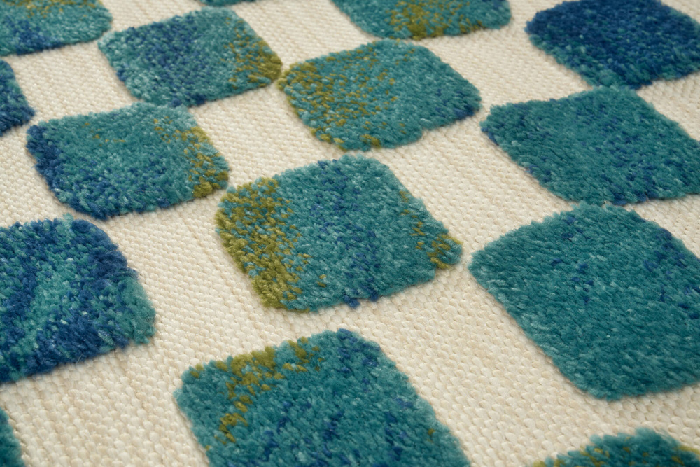 Teppichdekor :: Outdoor-Teppich Calma in Creme und Blau