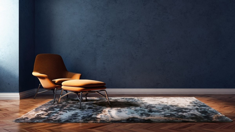 Carpet Decor :: Dywan Escape niebieski ręczne wykonanie