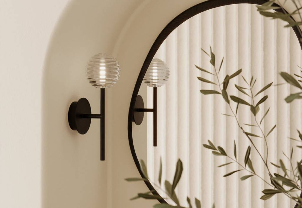 Aromas :: Lampa ścienna / kinkiet Doul wys. 30 cm czarny