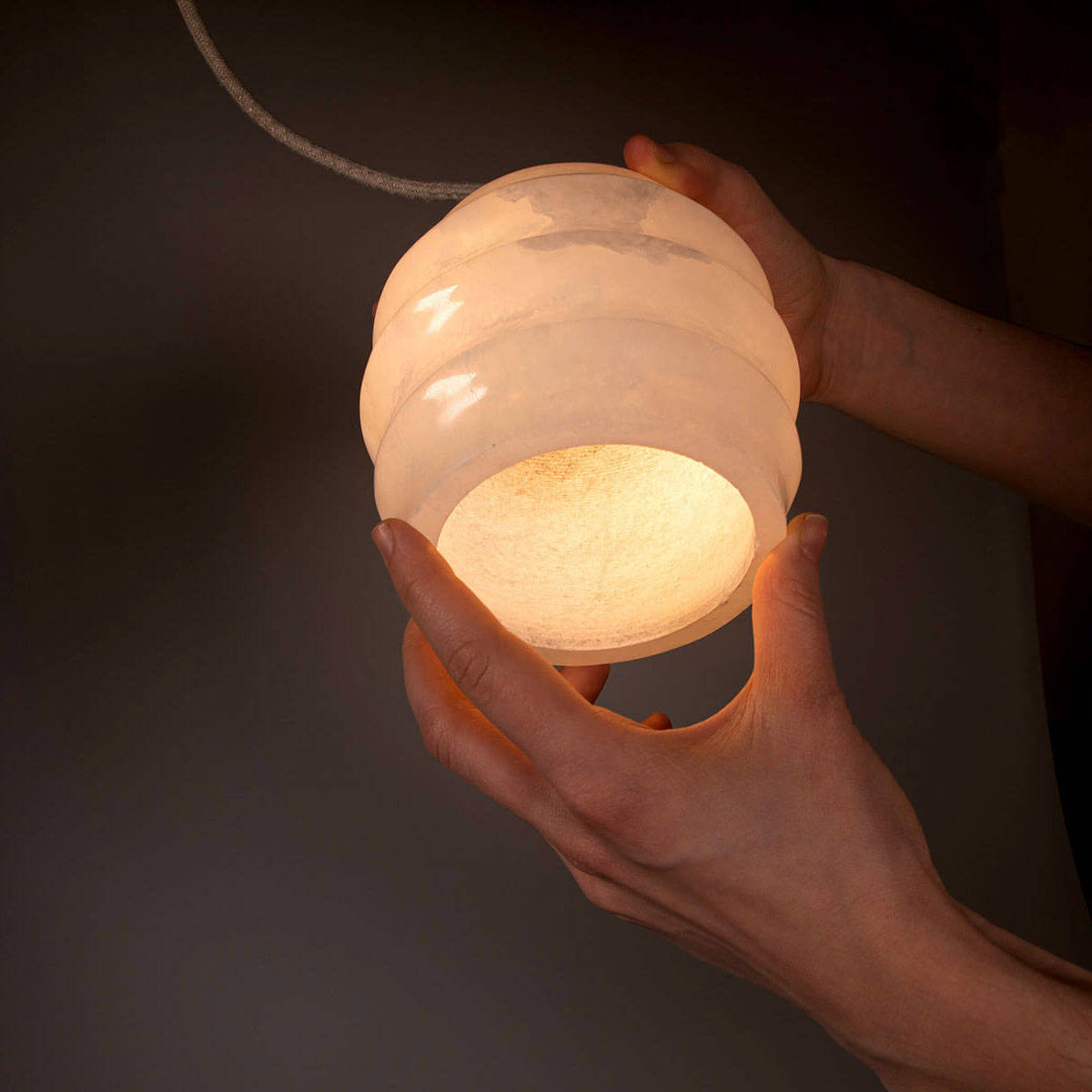 Embassy Interiors :: Kalliope Alabaster Brass Triadic Constellation Pendant Lamp/Chandelier