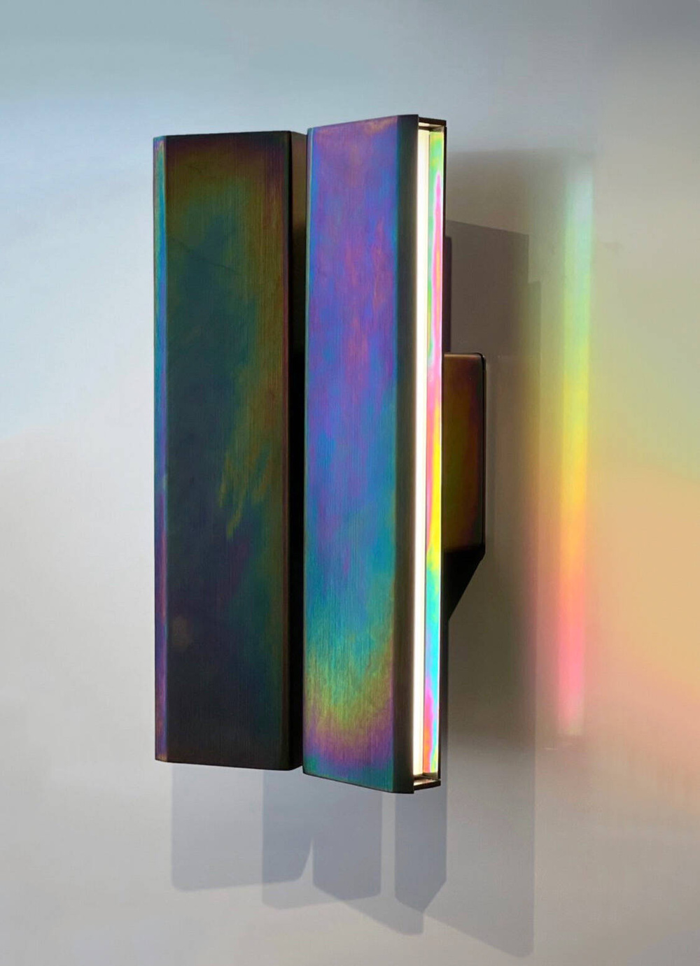 Anour :: Papilio Double wall lamp / sconce, width 17 cm, dark opal chrome