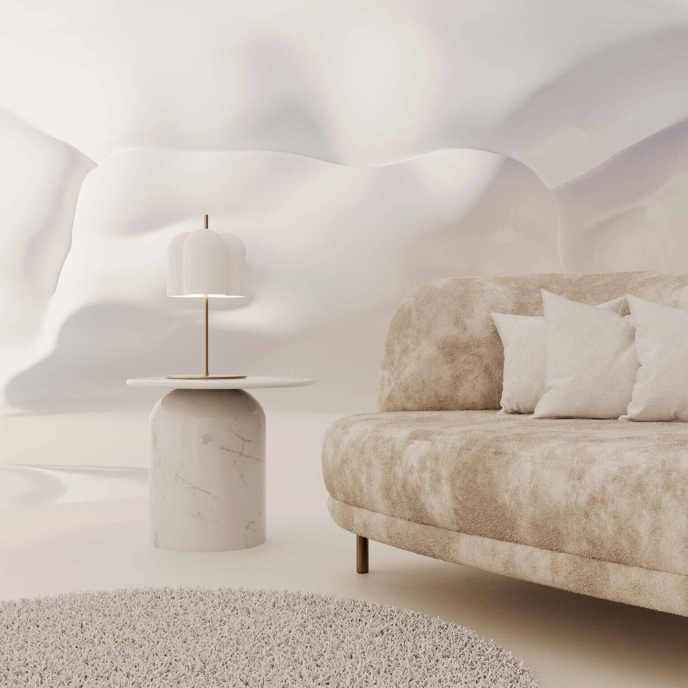 Aromas :: Oket table lamp, height 50 cm, gold and white