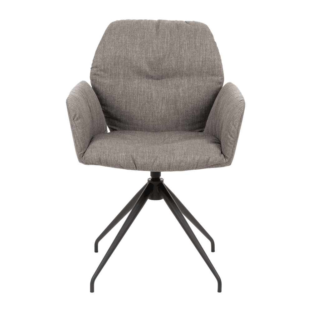 Mobitec :: Krzesło obrotowe Mood 99 tapicerowane z podłokietnikami szare szer. 60 cm