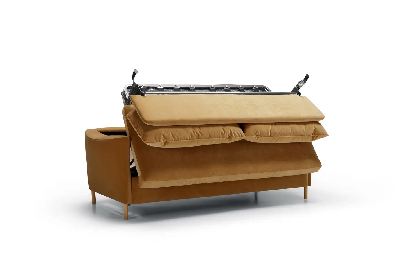 Sits :: Frances Polstersofa mit Schlaffunktion und zwei Kissen, braun, Breite 198 cm
