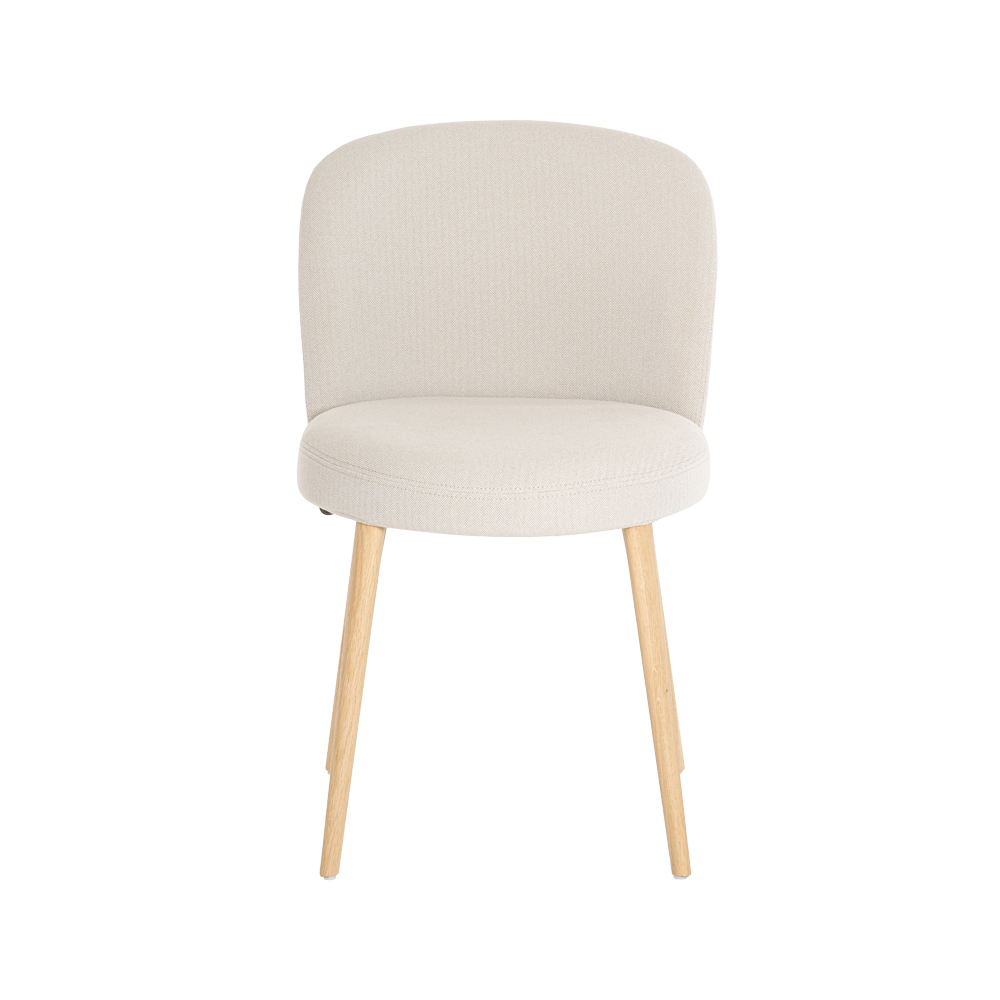 Mobitec :: Neo C01 gray upholstered chair on wooden legs, width 51 cm